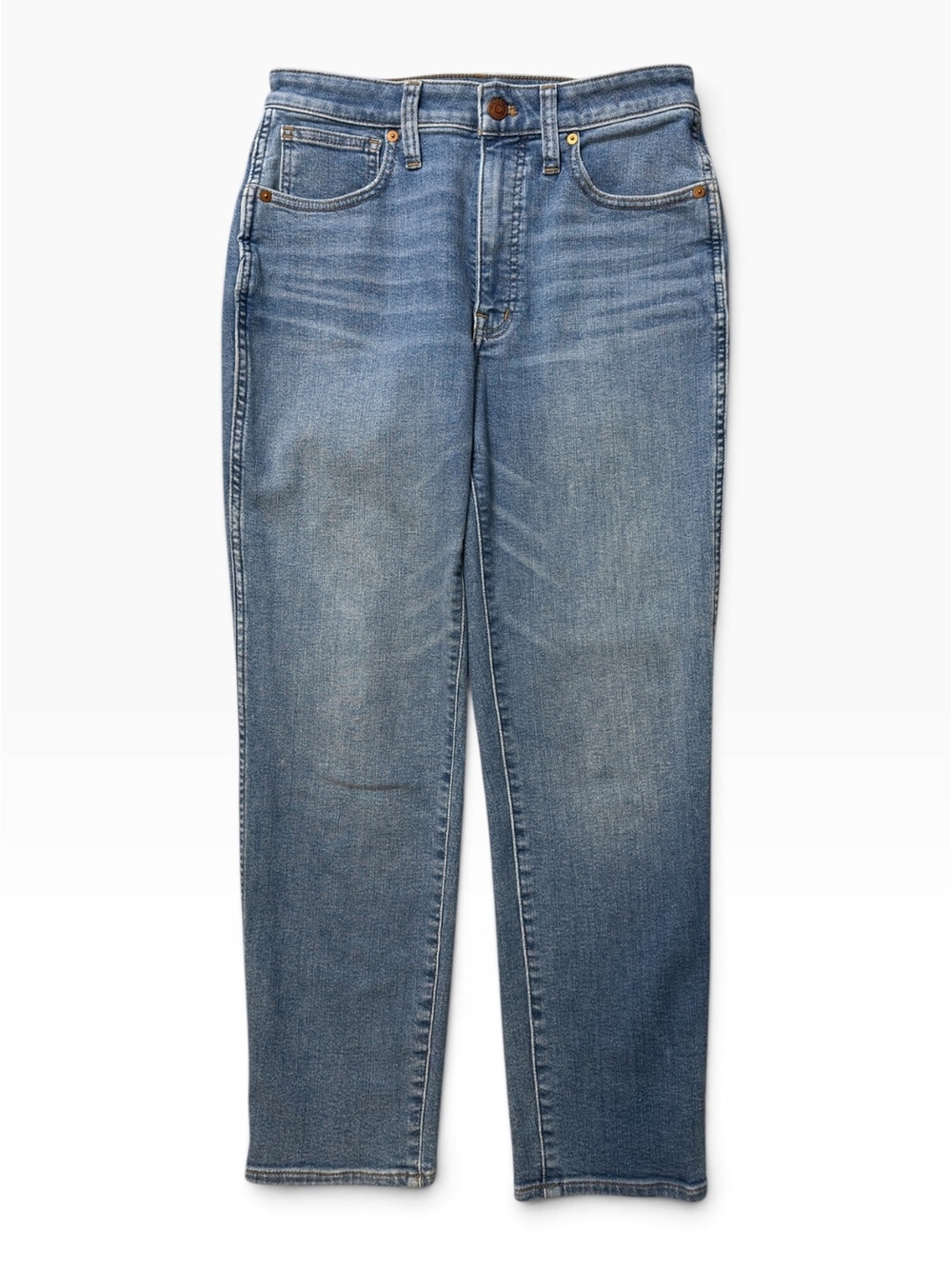 Madewell Curvy Stovepipe | 28 | Medium Wash | High Rise Straight